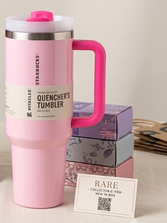 Stanley Other - Stanley Starbucks flowstate cold 40oz Pink viral Tumbler water bottle cup shiny